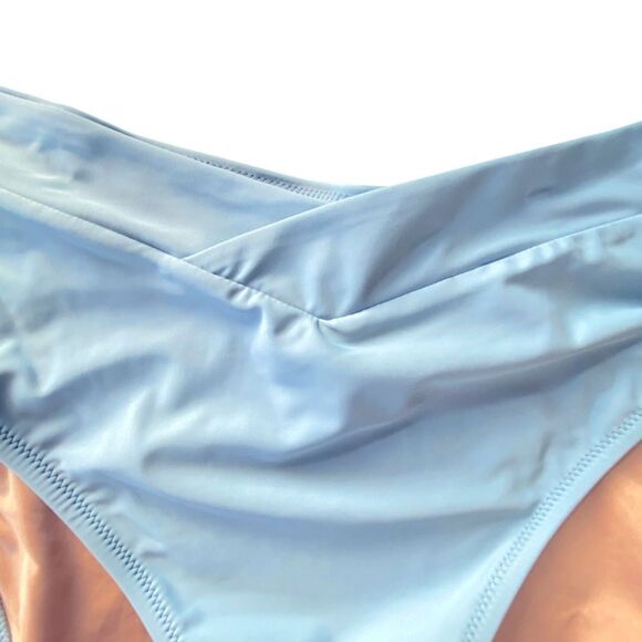 J Crew Blue Mist Crossover Cheeky Bikini Bottom Sz 2X NWT - Picture 3 of 10
